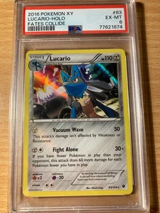PSA6 Lucario Holo Fates Collide XY 2016 Pokemon - Bild 1 von 2