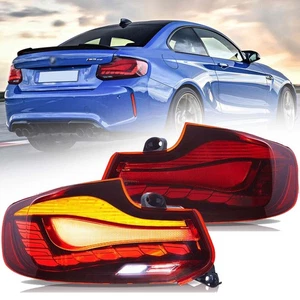Luces traseras OLED rojas para BMW Serie 2 2014-20 F22 F23 M2 con secuencial y animación - Imagen 1 de 12