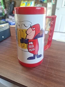 Vintage Budweiser Bud Man Plastic Thermo-Serv Mug - Picture 1 of 5