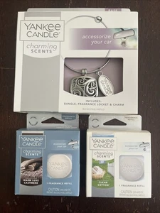 Lote de aromas encantadores Yankee Candle - brazalete medallón encanto - algodón limpio cachemir - Imagen 1 de 5