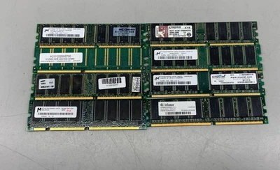 Lote de 10 Memorias de Escritorio DDR y SDR SDRAM RAM PC3200 PC100 128MB 256MB 512MB Foto 1 de 3