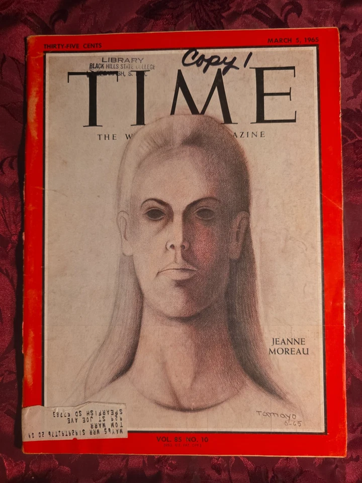 TIME Magazine March 5 1965 3/5/65 JEANNE MOREAU RUFINO TAMAYO  - Image 1 of 1