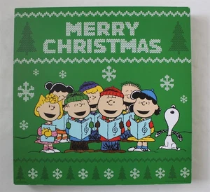 Peanuts Carolers MERRY Christmas Wood Picture Wall Decor Snoopy Charlie Brown - Picture 1 of 8