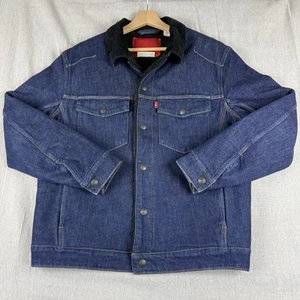 CHAQUETA VAQUERA CAMIONERO FORRADA LEVIS SHERPA PARA HOMBRE PEQUEÑA AZUL OSCURO - Imagen 1 de 14