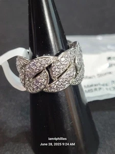Bomb Party RG24018- Breezy Bliss, Sz 6 Lavender Topaz Cubic Zirconia on Rhodium - Picture 1 of 4