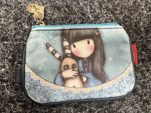 Portachiavi Santoro Gorjuss Hush Little Bunny portamonete zip blu design cartone animato - Foto 1 di 8