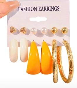 Trendy 6-Pair Earring Set for Women – Elegant, Bold & Everyday Styles - Picture 1 of 1