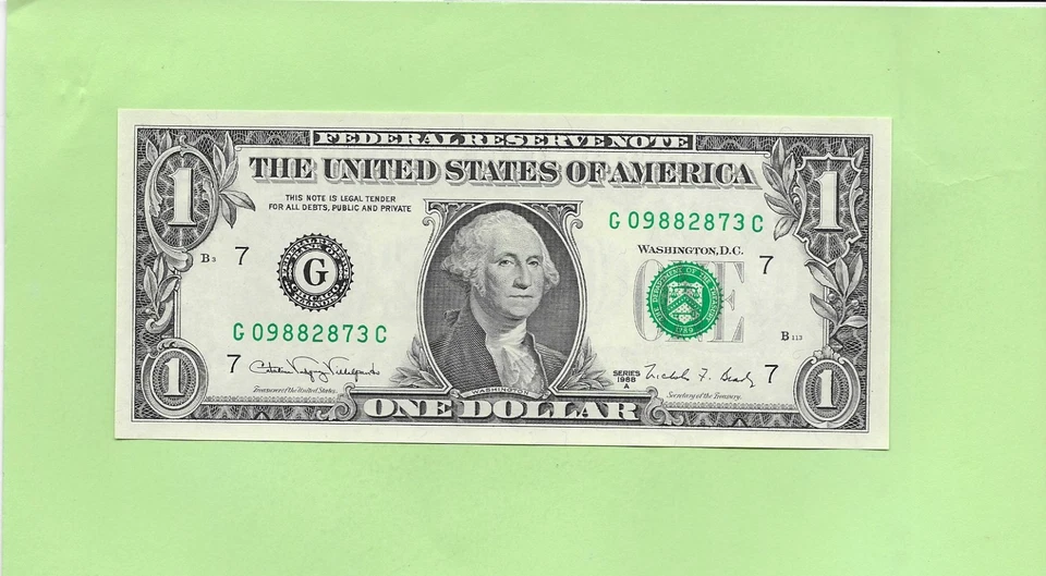 1988A ..UNCIRC $1  G 0988 2873 C  .... 1988A  $1  G-C       NICE NOTE      FRN - Image 1 of 2