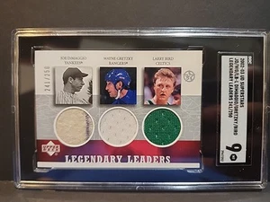 2003 Upper Deck Legendary Leaders Gretzky DiMaggio Bird Tri Jersey /250 RARE!!! - Bild 1 von 4