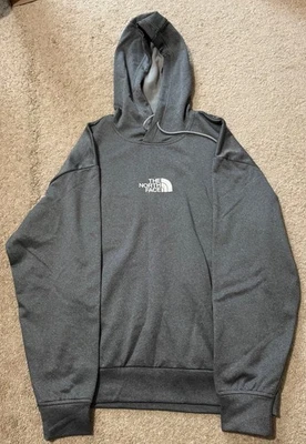 Sudadera con capucha NorthFace gris para hombre talla pequeña | Cómoda capa interior, logotipo delantero y trasero Foto 1 de 4