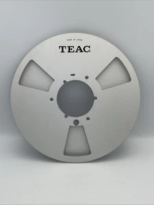 Vintage 10,5" 1/4 Teac, Silber Leichtmetall Aluminium Spule zu Spule Tonbandspule NAB - Bild 1 von 9