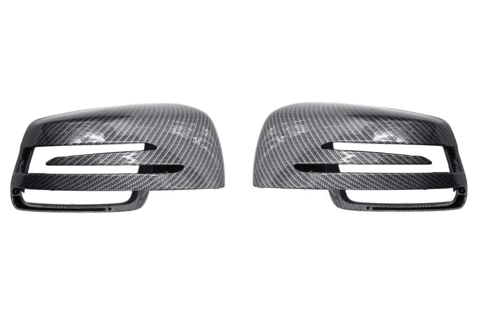 Calotta Specchietto Laterale Set Effetto Carbonio Per Mercedes Classe C W204 - Immagine 1 di 1