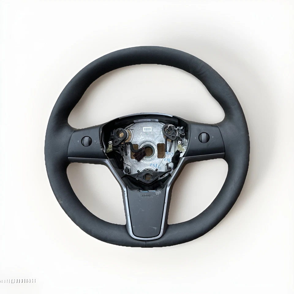 2017-2023 Tesla Model 3 Y Steering Wheel Leather Black OEM 1490214-00-B - Image 1 of 4