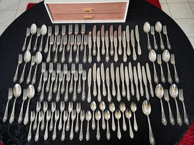 Silberbesteck CARL MERTENS Solingen Deutschland 10-12 Pers. 98 Teile Versilbert - Bild 1 von 4