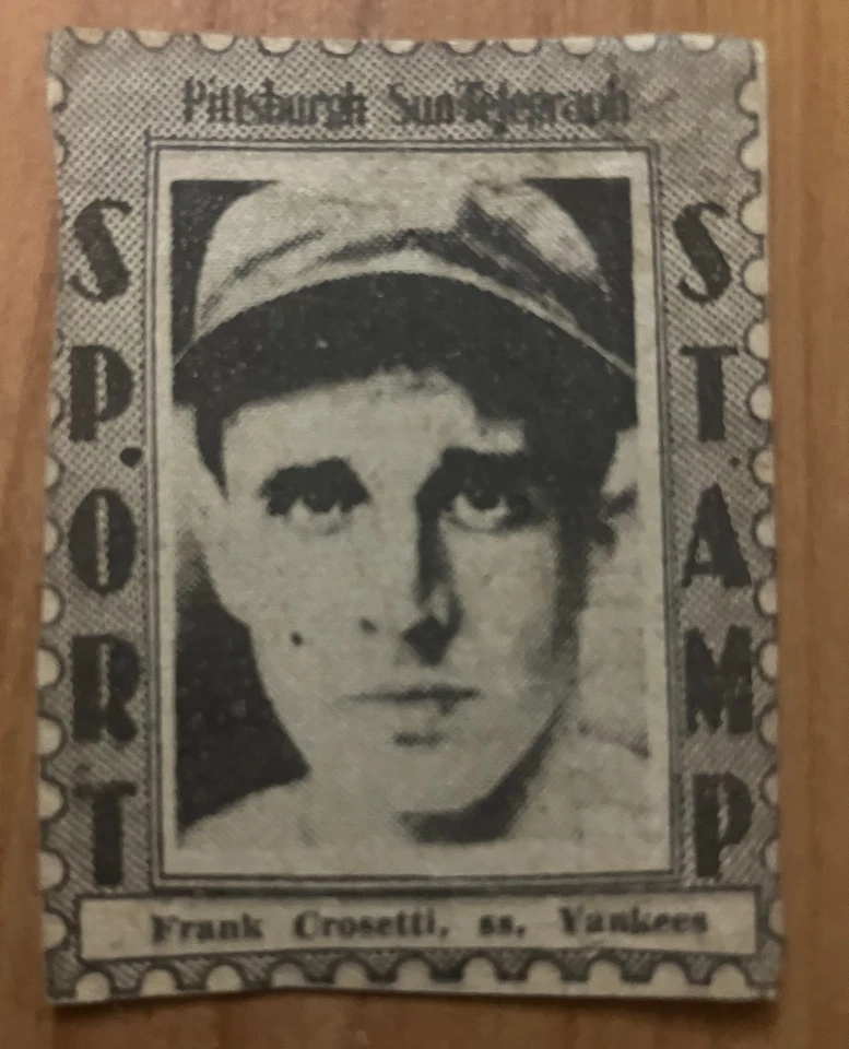 NEW YORK YANKEES: 1936 Pittsburgh Sun-Telegraph Sport Stamp Frank Crosetti - Image 1 of 1