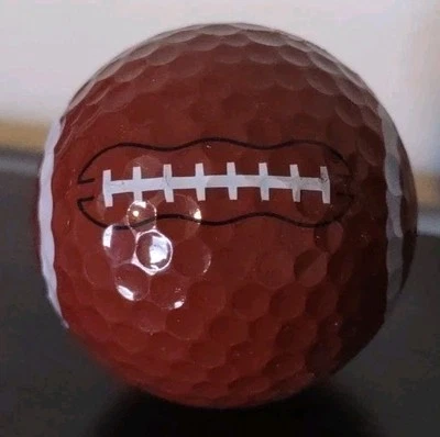 Pelota de golf de fútbol marrón novedad Foto 1 de 4