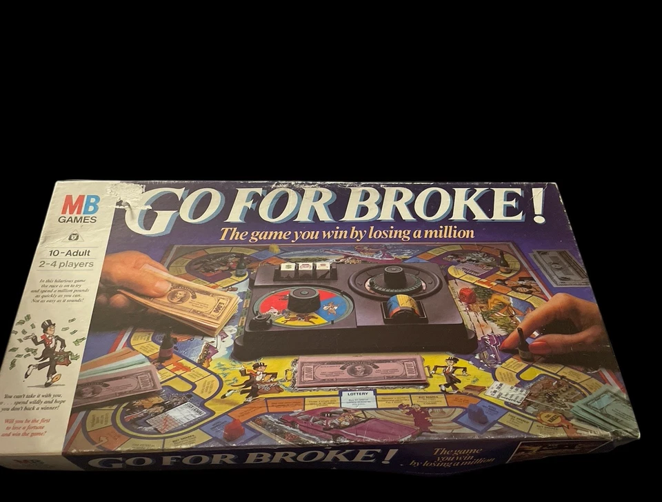 Go For Broke! Board Game Vintage 1985 MB Games Complete NEW RARE Box Damaged - Image 1 of 4