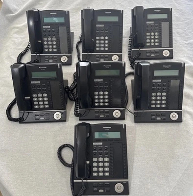 Lote de 7 Panasonic KX-T7633 Display Digital 3 Linhas 24 Botões Telefone Comercial LEIA - Imagem 1 de 4