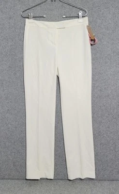 Pantalones Cremieux Mujer 4 Marfil Frente Plano Prensado Vestido Pantalones Ropa de Trabajo Boda  Foto 1 de 4