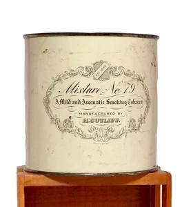 1920s H. SUTLIFF Mixture No. 79 Large 5 1/2" Tobacco Tin Richmond VA - Picture 1 of 9