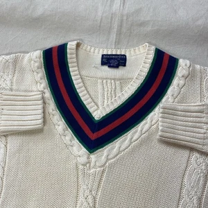 Suéter de Colección Abercrombie & Fitch Para Hombres Grande Algodón Tejido con Cable Pullover Años 90 - Imagen 1 de 17