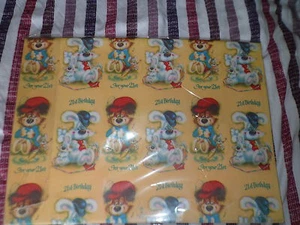 Papel de envolver 21 cumpleaños 24 hojas. para tu 21ª pesca y bebida - Imagen 1 de 1