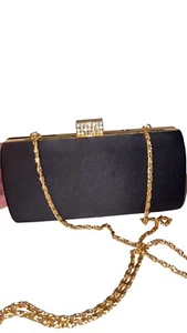 Bolso de Colección Satinado Estrás Boda Baile de graduación Bolso sin asas Noche Formal Cadena - Imagen 1 de 9