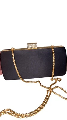 Bolso de Colección Satinado Estrás Boda Baile de graduación Bolso sin asas Noche Formal Cadena Foto 1 de 4