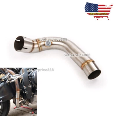 For Honda CBR600RR 2007~2025 Mid Exhaust Link Pipe Slip On Stock Muffler Tips - Image 1 of 4