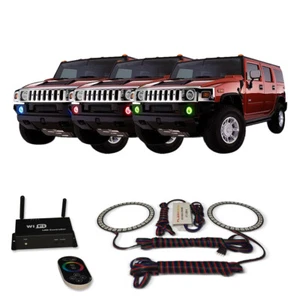 RGB Multi Color WIFI Fog Light Halo kit for Hummer H3 06-10 - Picture 1 of 11