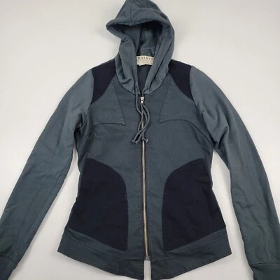 Prairie Underground Jacket Long Cloak Hoodie Zip Hooded Coat Gray Small Two Tone - Image 1 of 4