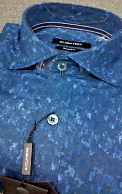 NWT Bugatchi men's Size S Long sleeve button down shirt Abstract/Jacquard Shape - Image 1 of 4
