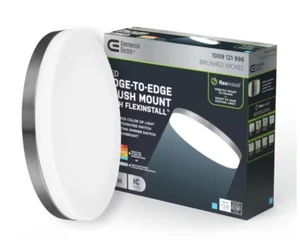 Flexinstall LED 12 Zoll Gebürstetes Nickel Rand zu Rand Deckeneinbauleuchte mit 5 Karat - Bild 1 von 12