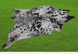 100% New Cowhide Rugs Area Cow Skin Leather (60" x 58") Cow hide Brown White - Picture 1 of 4