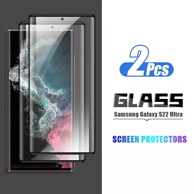 2 Pack Tempered Glass Screen Protector film For Samsung Galaxy S24 S23 Ultra S22 - Image 1 of 4