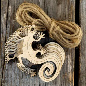 10x Wooden Gecko with Curly Tail Craft Shapes 3mm Plywood - Picture 1 of 3