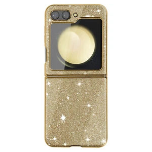 Coque pailletée pour Samsung Galaxy Z Flip 5 Rigide série Glitter Case Doré - Photo 1/6