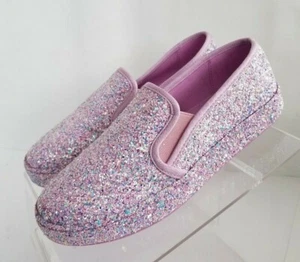 GB/Gianni Bini Mädchen Sneaker rosa Glitzer runde Spitze Schuhe (2 Größen) NEU - Bild 1 von 9