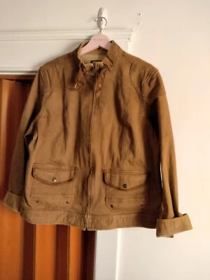 ralph lauren denim jacket brown size 14w (AQ17) - Image 1 of 4