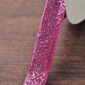 10 Yards 3/8" 5/8" 10mm 16mm Glitter Sparkle Velvet Ribbon lot Sewing Trim