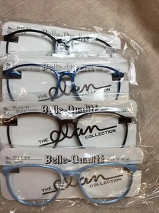 4 montures de lunettes carbone 55-18-140 montures de lunettes carbone bleu Lt, vin, bleu brillant, noir - Photo 1/8