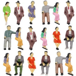 18 piezas Modelo Railway Escala G figuras sentadas personas 6 posturas diferentes P30S - Imagen 1 de 6