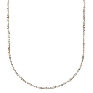 Edelsteinkette, Zirkonia, 14K vergoldeter Federring - Bild 1 von 7