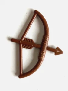 LEGO Parts: Minifig Accessory - Bow & Arrow, Reddish Brown, Part # 4499 - Picture 1 of 1