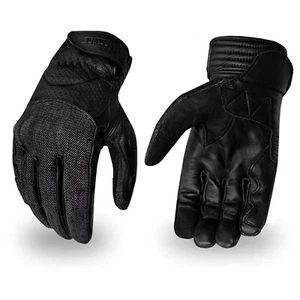 Guantes combinados de cuero y mezclilla Dream Apparel - Imagen 1 de 6