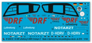 Peddinghaus-Decals 1/32 2250 Ec 135 Drf Hélicoptère de Sauvetage Christoph 27 - Photo 1 sur 1