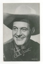 Charles Starrett 1940's 1950's Salutations Cowboy Exhibit Arcade Card