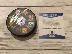 Patric Hornqvist Signed 2016 World Cup of Hockey Puck Beckett BAS COA Sweden a - Picture 1 of 4