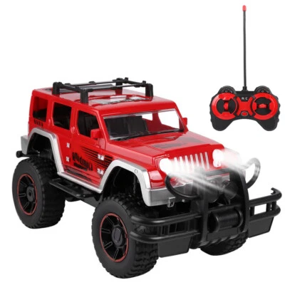 Red Remote Control High Speed Truck Kids Toy Car With Light For Christmas Gift - Image 1 of 4
