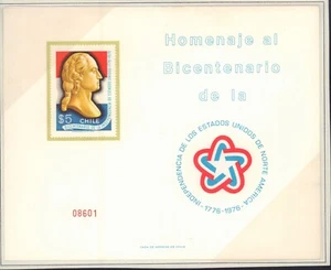 CILE 1976 492 FOGLIO PROVA BICENTENARIO AMERICANO MNH - Foto 1 di 1